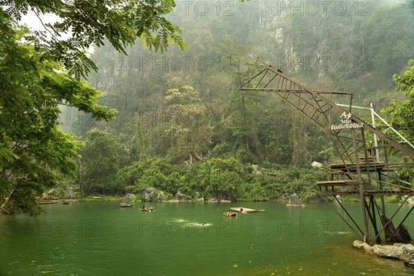 Blue Lagoon 4 near Vang Vieng, Laos, Asia