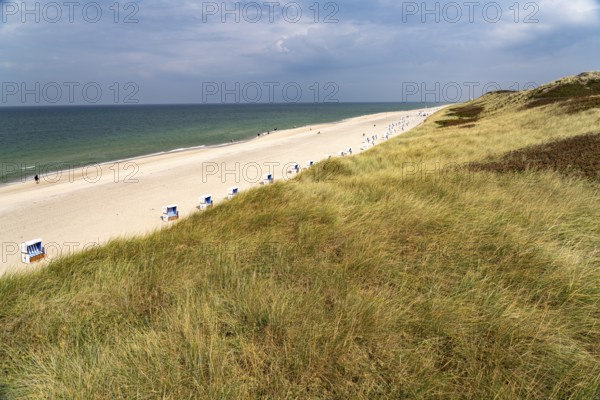 The Weststrand beach near Westerland, Sylt island, North Frisia district, Schleswig-Holstein,