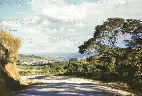 View of the road to the village of San Agustin, West Colombia, South America 1961