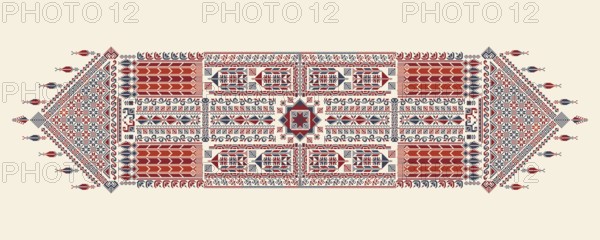 Tatreez, decorative Palestinian embroidery symbol