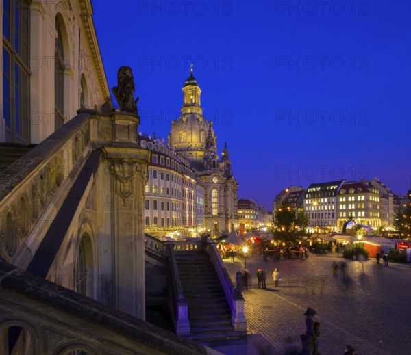 Christmas market on Dresden's Neumarkt square