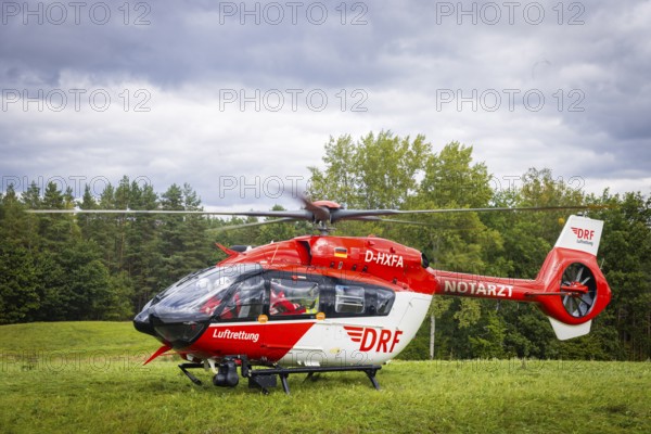 Winch rescue training of the rescue helicopter, Christoph 62, on the occasion of the 50th