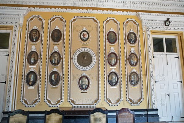 Mayor's office, former town hall on Dom Pedro II square, interior view, Manaus, Amazonas state,