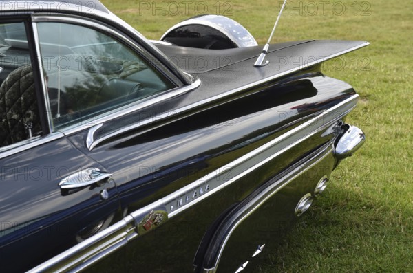 1959 Vintage Chevrolet with rear wing and spare wheel