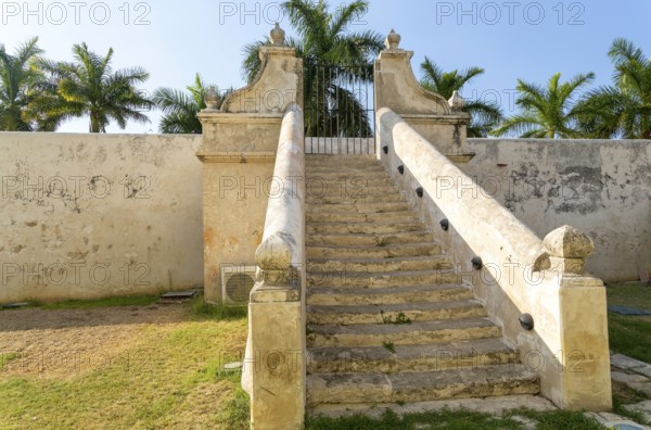 Spanish military colonial architecture of Baluarte de la Soledad, Campeche city, Campeche State,