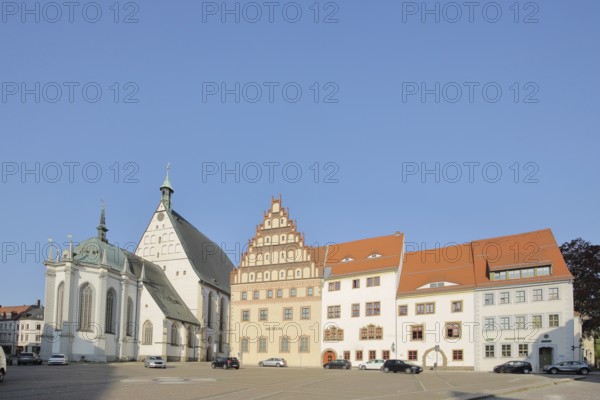 Untermarkt with St. Mary's Cathedral and Mining Museum with stepped gable, City Museum, former