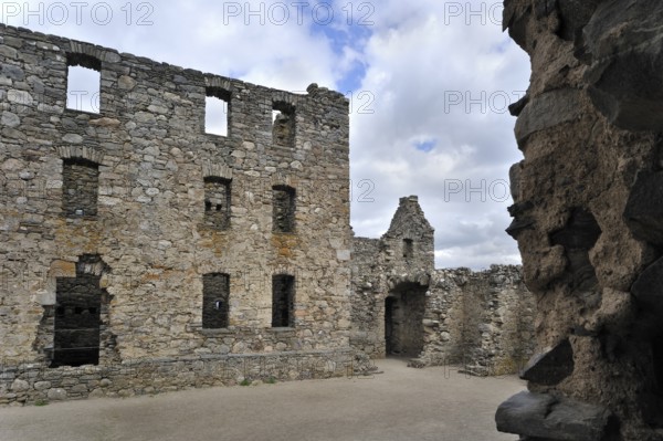 Ruins of Ruthven Barracks, built in 1719 after the Jacobite Rising of 1715, near Kingussie in the