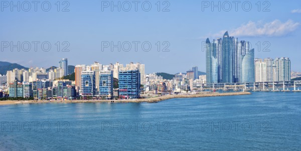 BUSAN, SOUTH KOREA, APRIL 11, 2017: Panorama of Busan, a large port city in South Korea