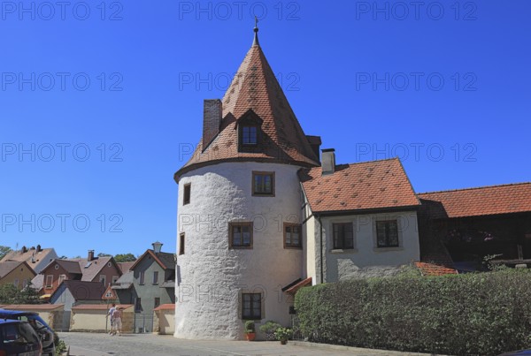 Germany, Middle Franconia, town of Weissenburg, tower of the town wall, the Scheibleinsturm, built