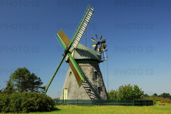 Windmill, Museum of Local History, Amrum Island, North Frisia, Schleswig-Holstein, Germany, Europe