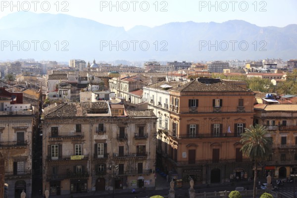 City of Palermo, view of the city from the roof of the cathedral, Sicily, Italy, Europe