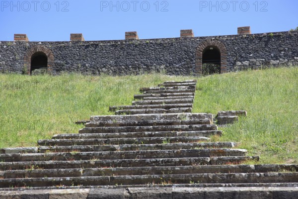 The theatre, Pompeii, ancient city in Campania on the Gulf of Naples, buried during the eruption of