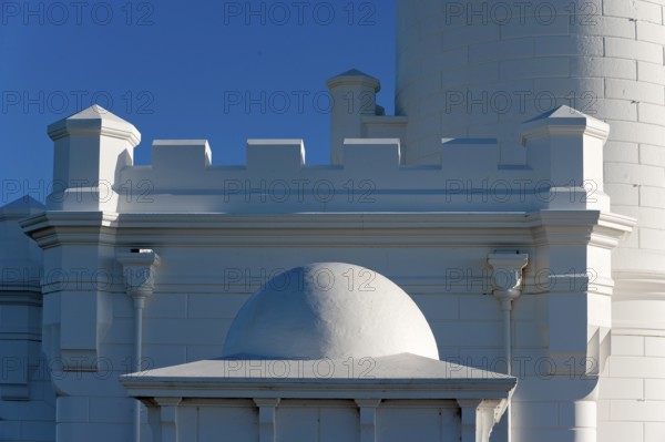 Lighthouse, detail, play of light, sun, sunlight, architecture, design, building, blue sky,