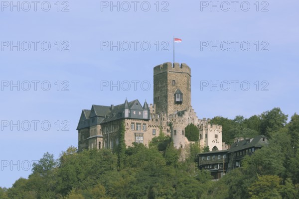 UNESCO Lahneck Castle, Lahnstein, Rhineland-Palatinate, Upper Middle Rhine Valley, Germany, Europe