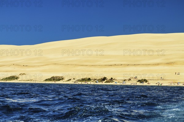 View from the Atlantic Ocean on Dune, Dune du Pilat, Banc d'Arguin nature reserve, Arcachon basin,