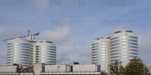 Towers of Münster University Hospital, UKM, Münster, Westphalia, North Rhine-Westphalia, Germany,