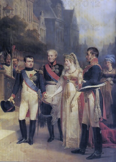 Reception at the Peace of Tilsit 1807 Napoleon, Alexander I of Russia, Luise and Frederick William