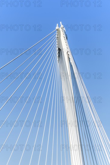 Die Deux-Rives-Fußgängerbrücke zwischen Deutschland und Frankreich in Kehl und Straßburg, ein
