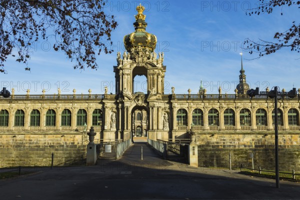 First day of complete lockdown due to rising corona infection numbers in Dresden city centre. Empty