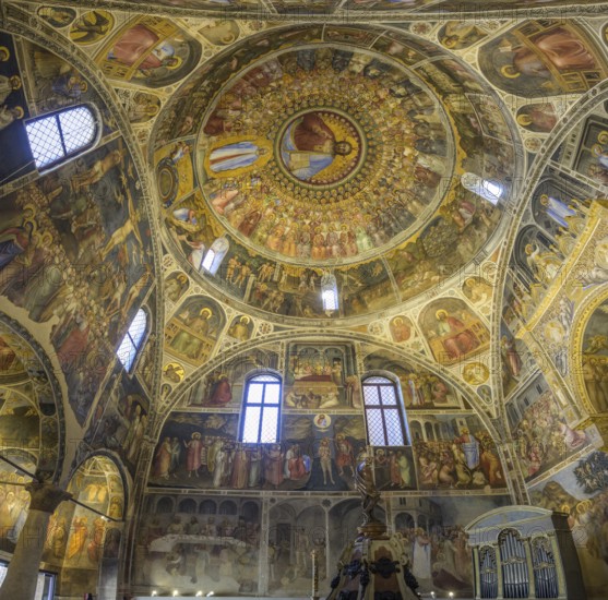 Baptistery of San Giovanni Battista with frescoes by Menabuoi, Padua, Province of Padua, Italy,