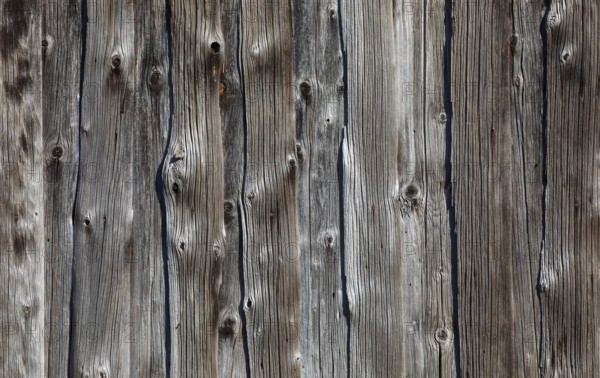 Old weathered wooden boards on a wooden wall, farmhouse, Upper Austria, Austria, Europe