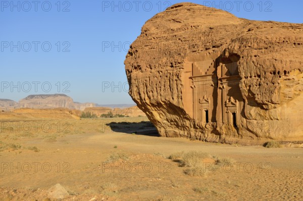 Nabataean tombs at Djabal Al-Ahmar, Hegra or Mada'in Salih, AlUla region, Medina province, Saudi