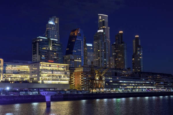 View of Puerto Madero with the Alvear Tower, with 235 meters the highest building in Argentina,