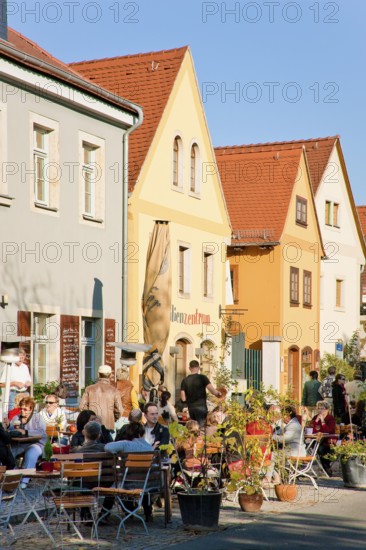 Altkötzschenbroda village green with numerous restaurants and quaint pubs