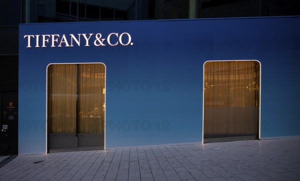 Tiffany & Co. Brand Store, Logo, Retail Store, Dorotheen Quartier, DOQU, Shopping Mall, blue hour,