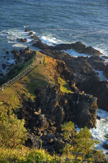 Coastline, rocky coast, surf, sea, ocean, pacific, holiday, travel, nice weather, sun, Byron bay,
