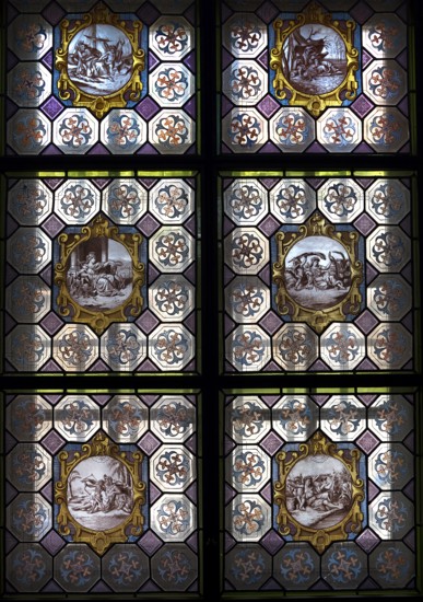 Stained glass window in the Villa del Principe, Palazzo di Andrea Doria, Piazza dei Principe, Genoa