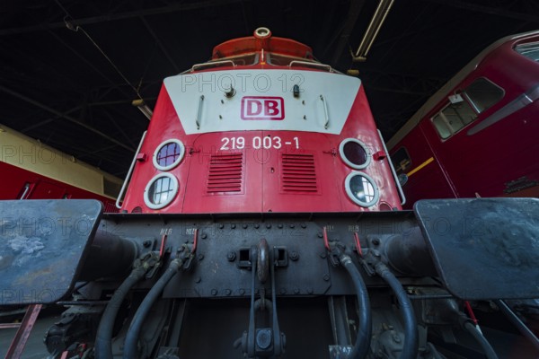 Saxon Railway Museum Chemnitz, diesel locomotive motifs BR 119