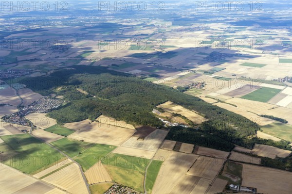 Aerial view of the Asse, nuclear, forest, low mountain range, salt dome, repository, Wolfenbüttel,