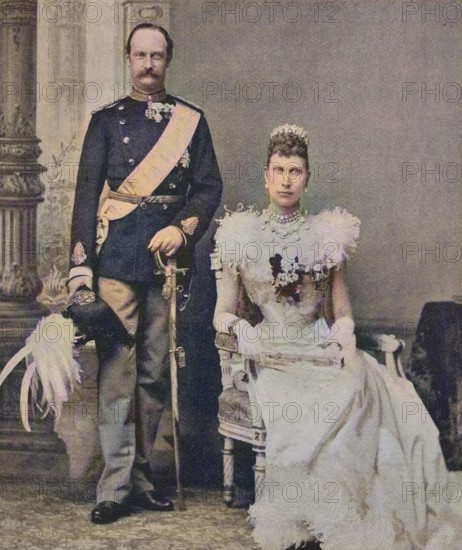 Frederick VIII, 1843-1912, was King of Denmark from 1906 to 1912 and Louise of Sweden, Louise