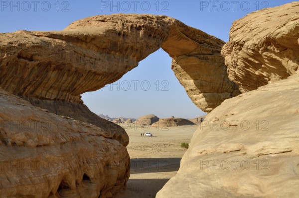 The Arch, also known as Rainbow Rock, near AlUla, Medina Province, Saudi Arabia, Arabian Peninsula,