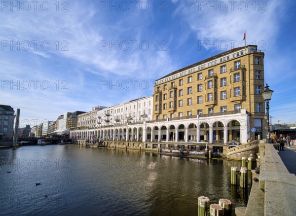 Alster Arcades at the Inner Alster Lake, Hamburg, Land Hamburg, Germany, Europe