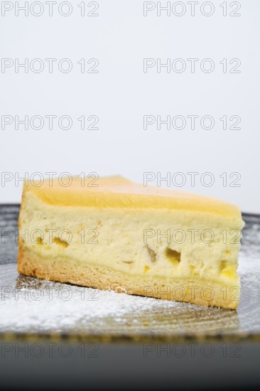 Close up view portion of pumpkin cheese cake