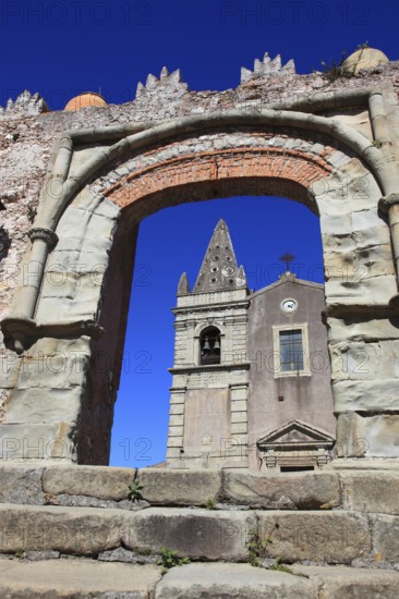 Place Forza di Agro, Church of Sant Agostino, also called Triad, from the 16th century, Chiesa