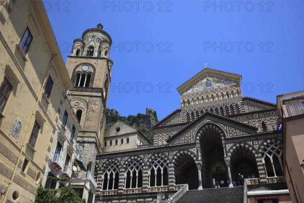 Cathedral Square and Cathedral Cattedrale di Sant' Andrea, Amalfi, Campania, Italy, Europe