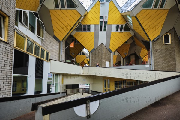 ROTTERDAM, NETHERLANDS, MAY 24, 2018: Cube houses, innovative cube-shaped houses designed by