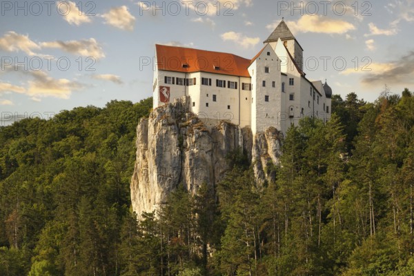Prunn Castle, hilltop castle, first mentioned in 1037, stands on steep limestone cliff on