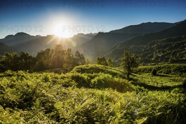Mountain landscape, Lescun, Département Pyrénées-Atlantiques, Region Nouvelle-Aquitaine, Pyrenees,