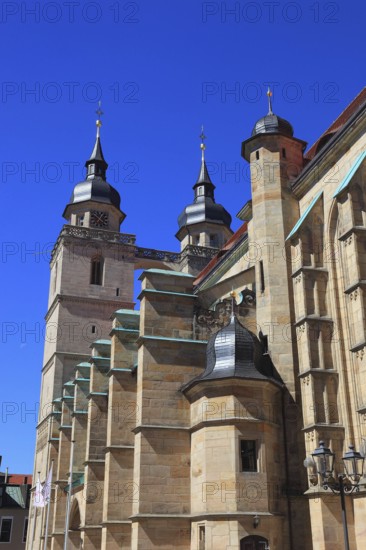 The city church, Holy Trinity, in the centre of Bayreuth, Bayreuth, Upper Franconia, Bavaria,