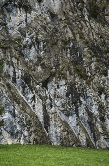 Geological rock formation, Jura, near Brienz, Canton Bern, Bernese Oberland, Switzerland, Europe