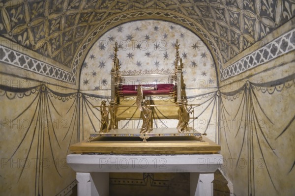 Relic of Saint Magdalene in the crypt of the early Gothic basilica of Sainte-Marie-Madeleine,