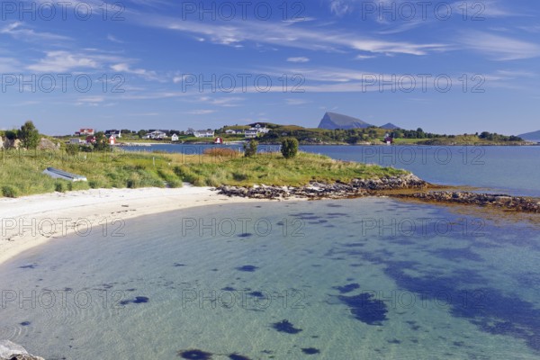 Crystal clear bays and sandy beaches on Sommarøy, summer, holiday, Troms og Finnmark, Norway,