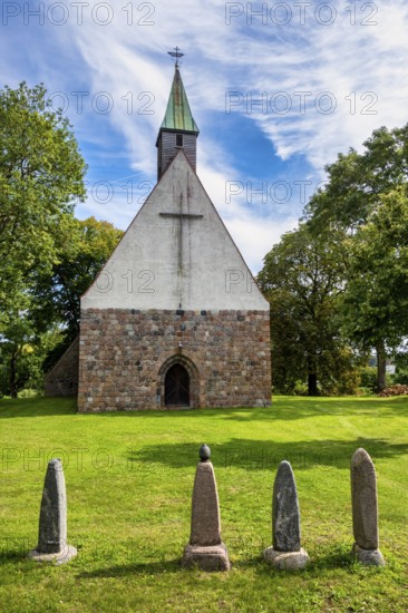Dargitz village church, Vorpommern-Greifswald district, Mecklenburg-Western Pomerania, Germany,