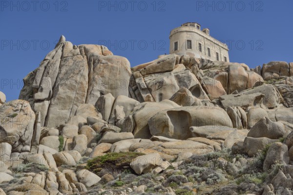 Weathered granite rocks at Capo Testa, Sassari, Sardinia, Italy, Europe