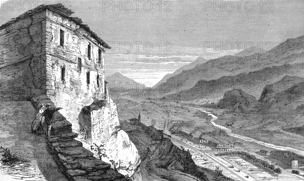 Col du Mont Cenis, view of a railway line of the Mont Cenis Railway, which was in operation from