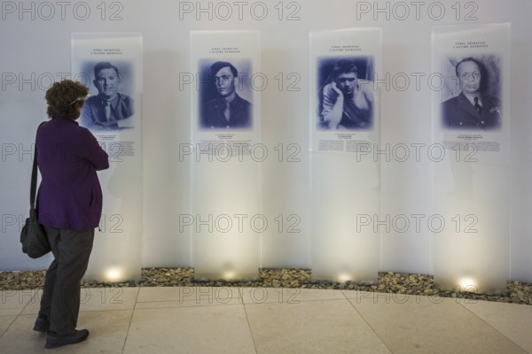 Interior of the visitors centre at the Normandy American Cemetery and Memorial, Omaha Beach,